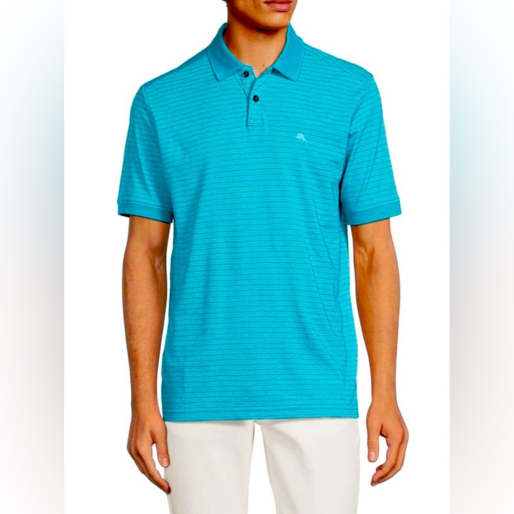 Tommy Bahama Men’s striped polo  cotton/polyester